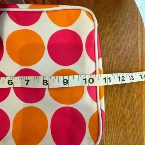 🌈 6/$60, Lancôme White Pink Orange Toiletry Bag Hanger 7” H x 10” W - Picture 9 of 10